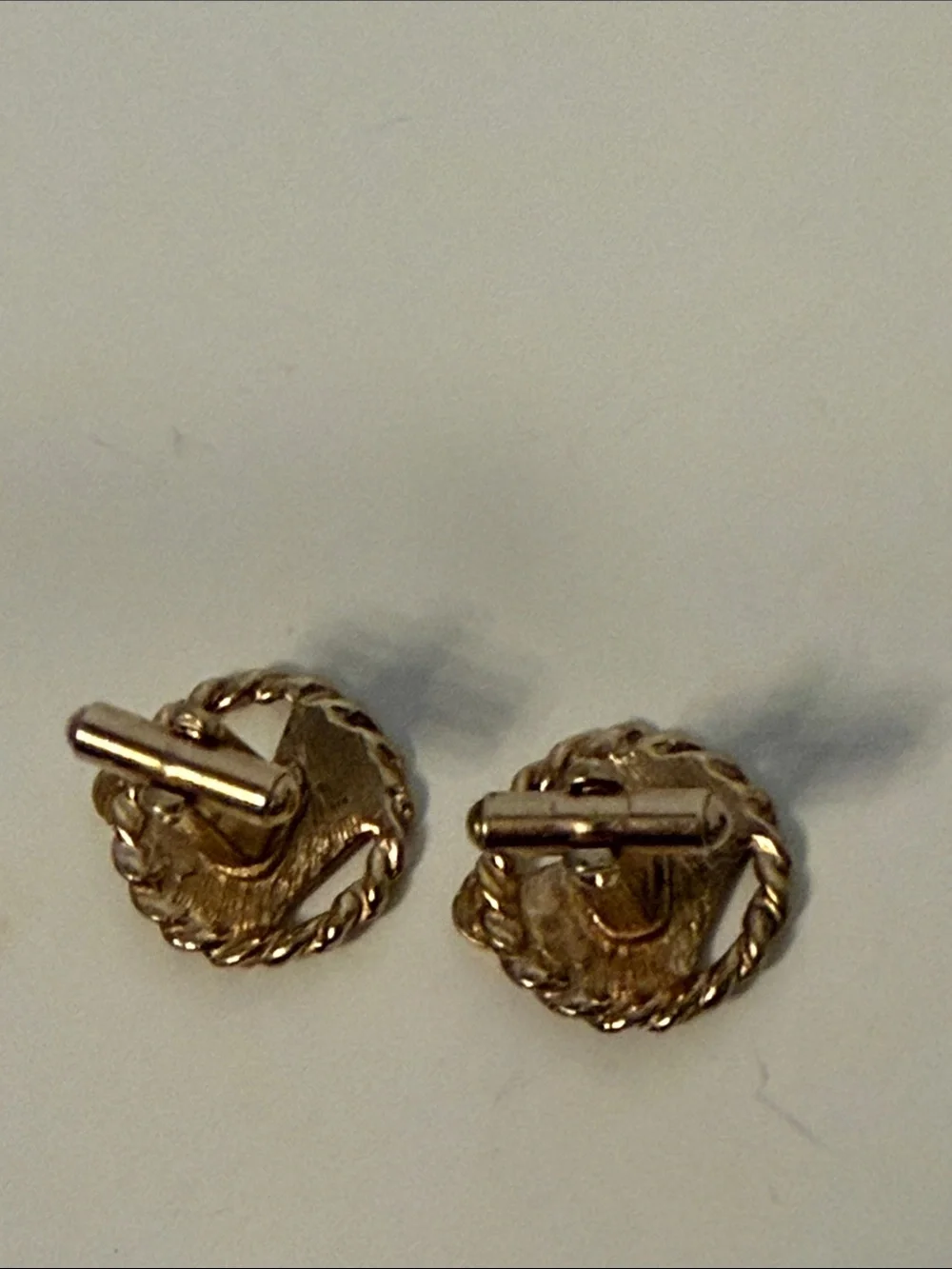 MEN UNISEX CUFFLINKS GOLD HORSE HEAD EQUESTRIAN ACCESSORY